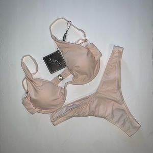 New with Tag Zaful Pale Pink Underwire Bikini